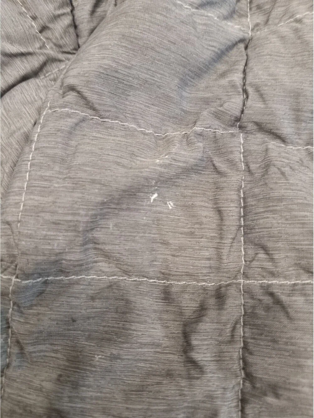 The North Face ThermoBall Eco Hoodie Mens XL Gray Heather Quilted Jacket Full Zi